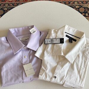 Joseph Abboud Men's Lavender and Kenneth Cole Wjite Dress Shirts